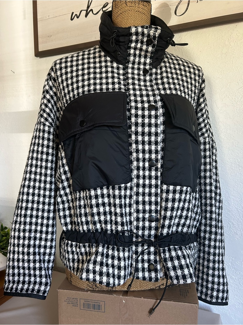 Zara Black Lined Jacket with Subtle Shine